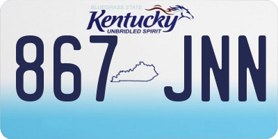 KY license plate 867JNN