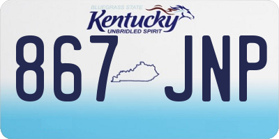 KY license plate 867JNP