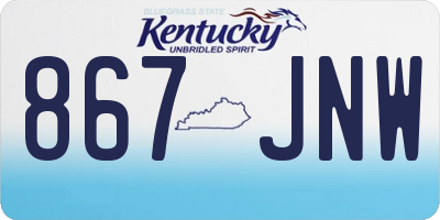 KY license plate 867JNW