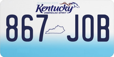 KY license plate 867JOB