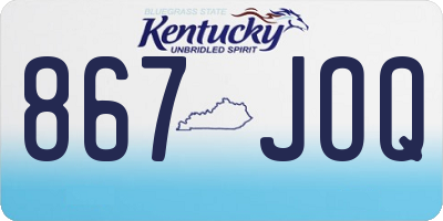 KY license plate 867JOQ
