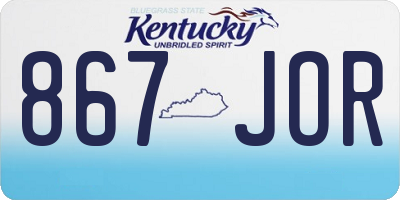 KY license plate 867JOR