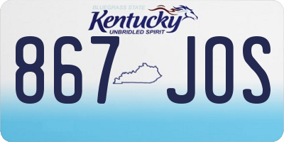 KY license plate 867JOS
