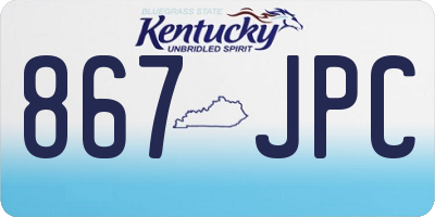 KY license plate 867JPC