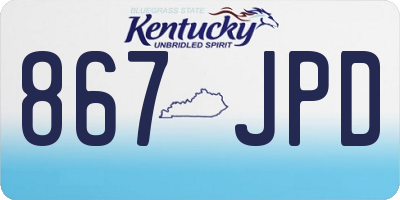KY license plate 867JPD