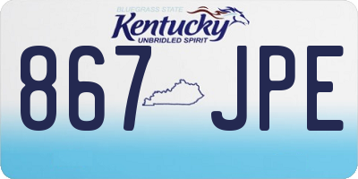 KY license plate 867JPE