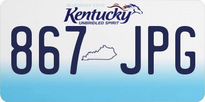 KY license plate 867JPG