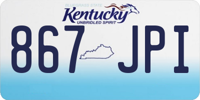KY license plate 867JPI