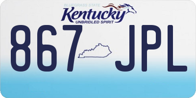 KY license plate 867JPL