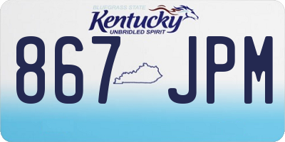 KY license plate 867JPM