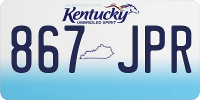 KY license plate 867JPR
