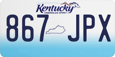 KY license plate 867JPX