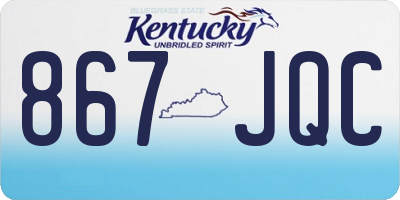 KY license plate 867JQC