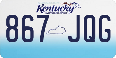 KY license plate 867JQG