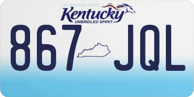 KY license plate 867JQL