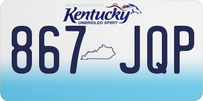 KY license plate 867JQP