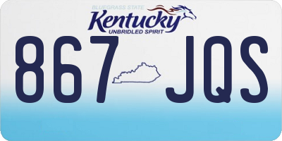 KY license plate 867JQS