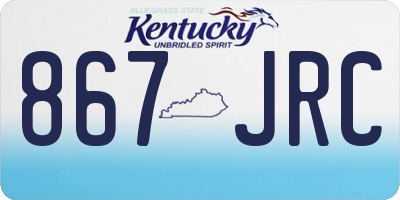 KY license plate 867JRC