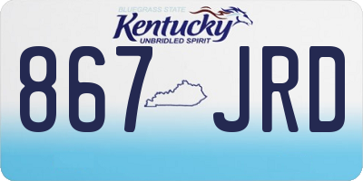 KY license plate 867JRD