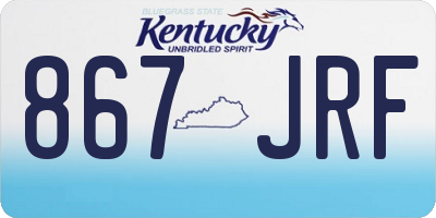 KY license plate 867JRF