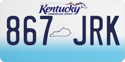 KY license plate 867JRK