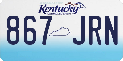 KY license plate 867JRN