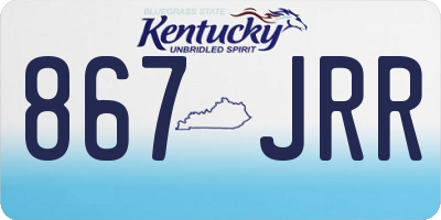 KY license plate 867JRR