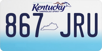 KY license plate 867JRU
