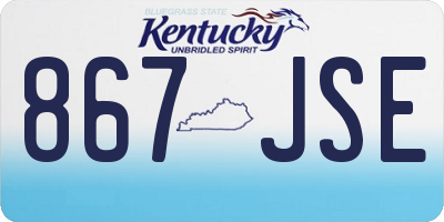 KY license plate 867JSE