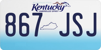 KY license plate 867JSJ