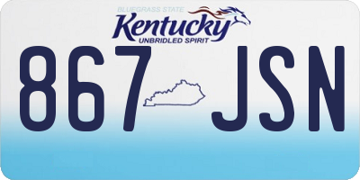 KY license plate 867JSN