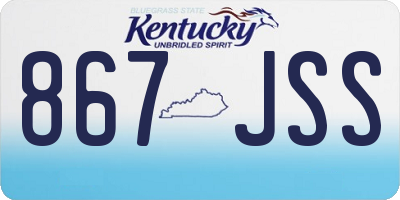 KY license plate 867JSS