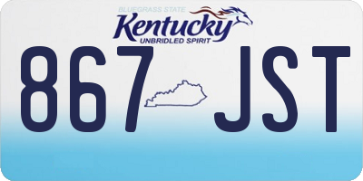 KY license plate 867JST