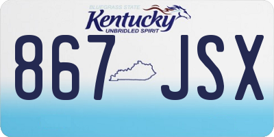 KY license plate 867JSX