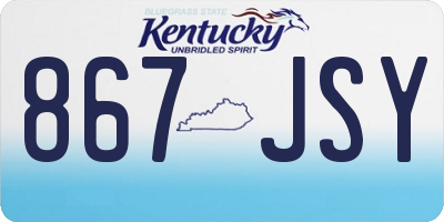KY license plate 867JSY