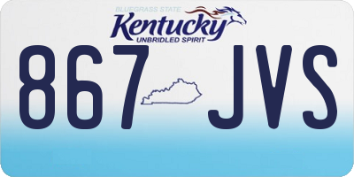 KY license plate 867JVS