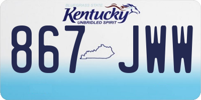 KY license plate 867JWW
