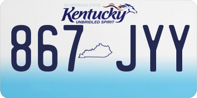 KY license plate 867JYY