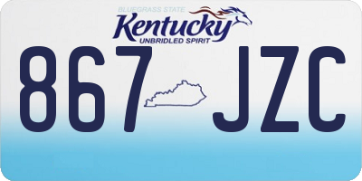 KY license plate 867JZC