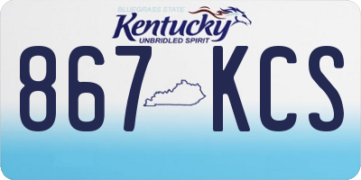 KY license plate 867KCS