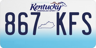 KY license plate 867KFS