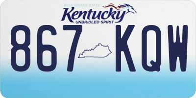 KY license plate 867KQW