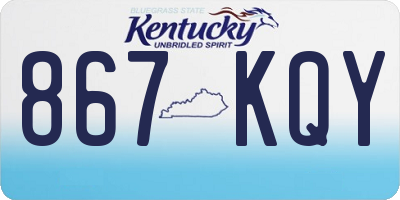 KY license plate 867KQY