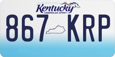 KY license plate 867KRP