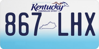 KY license plate 867LHX