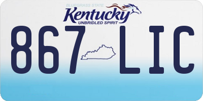 KY license plate 867LIC