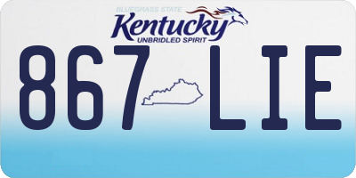 KY license plate 867LIE