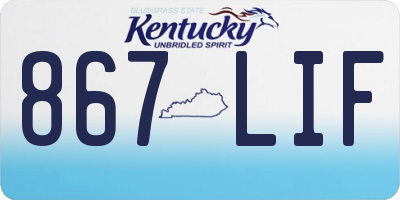 KY license plate 867LIF