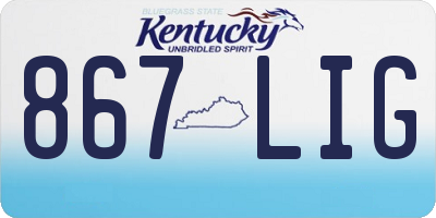 KY license plate 867LIG