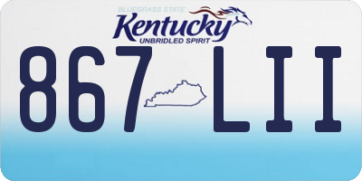 KY license plate 867LII
